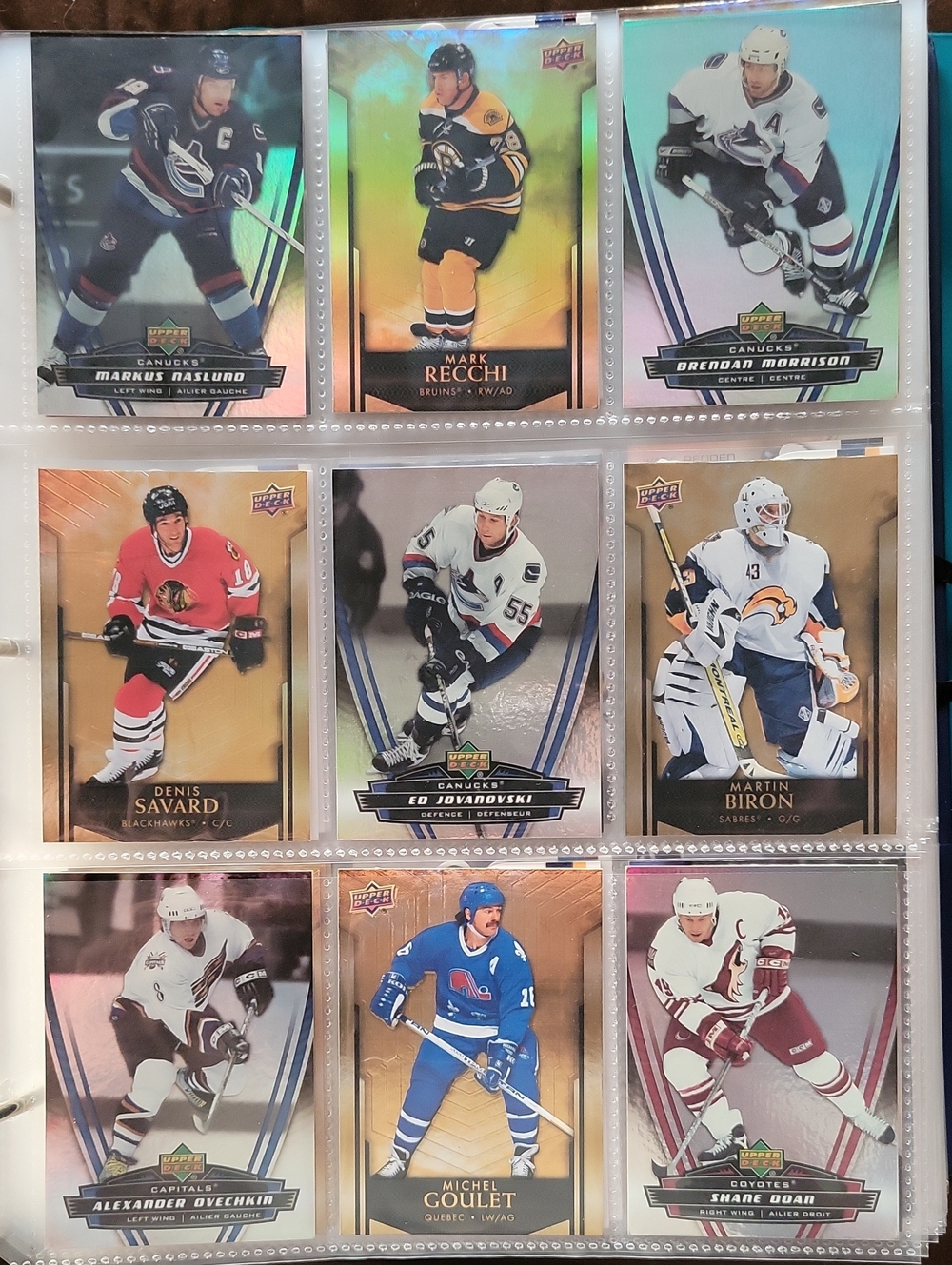 Upper Deck McDonalds/Tim Hortons NHL Hockey Card Set - Assorted Players